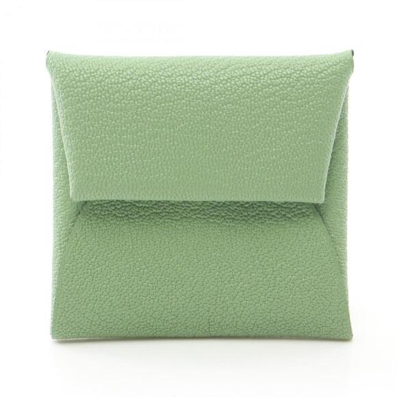 HERMES Green Leather Wallet - Picture 1 of 6